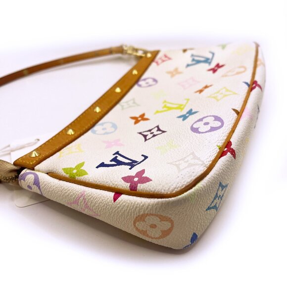Louis Vuitton Monogram Multicolor Pochette Pouch Bag Accessories Murakami Purse - Picture 14 of 15